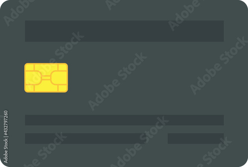 credit debit bank card vector icon, eps image