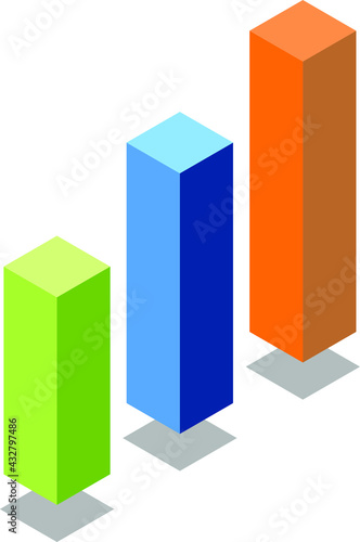Axis  chart  diagram  graph  stats icon sign 3d vector