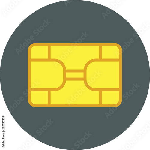 Credit Card Chip icon vector