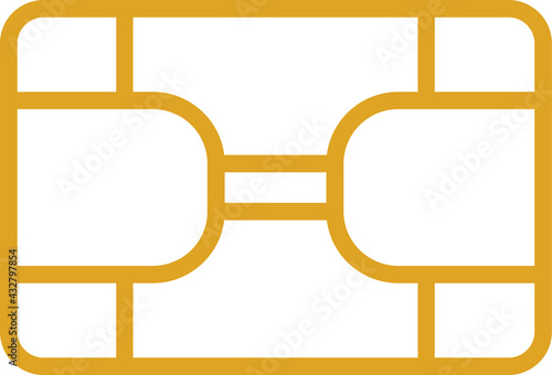 Credit Card Chip icon vector