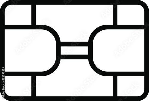 Credit Card Chip icon vector