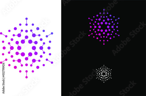 Blockchain, Cloud Server Or Hosting Logo vector