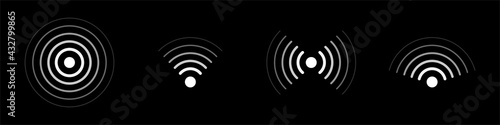 Wifi signal icons set illustration