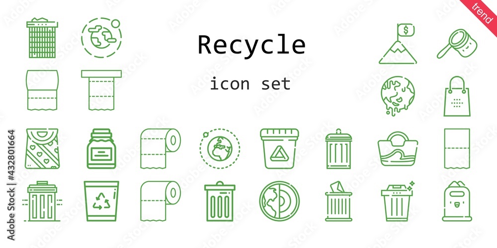 recycle icon set. line icon style. recycle related icons such as waste, goal, garbage, bag, conserve, trash, shopping bag, environment, recycle bin, global warming, earth, toilet paper, paper bin, recycle icon set. line icon style. recycle related icons such as waste, goal, garbage, bag, conserve, trash, shopping bag, environment, recycle bin, global warming, earth, toilet paper, paper bin,