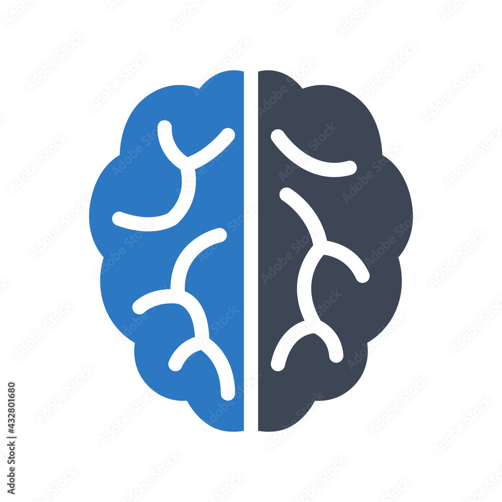 Human brain icon vector graphic illustration Human brain icon vector graphic illustration