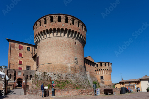 dozza medieval fortress seat of the regional wine shop bologna photo