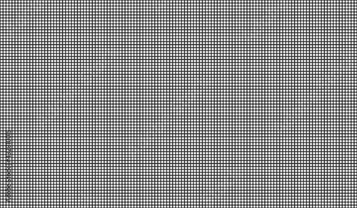 Led screen. Lcd monitor. TV background with points. Digital display. Black white television videowall. Pixel texture. Electronic diode effect. Projector grid template with bulbs. Vector illustration.