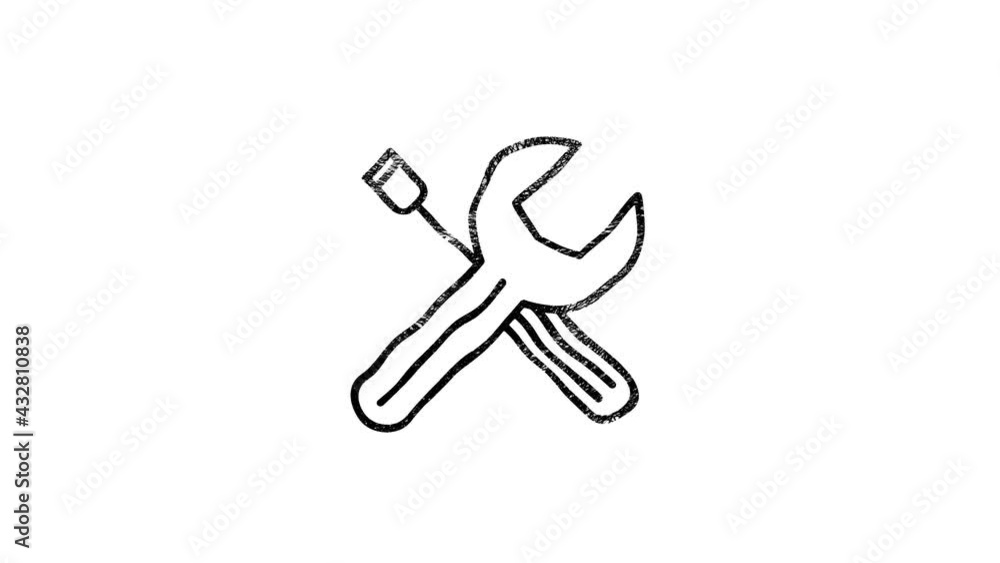 Outline web hand draw icons. Construction tools, building. Work safety. Motion graphics. Outline web hand draw icons. Construction tools, building. Work safety. Motion graphics.