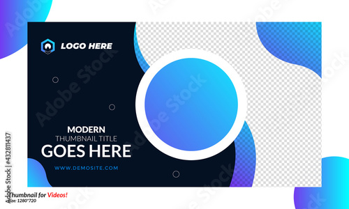Editable gradient video thumbnail design for videos. Cool thumbnail template usable in all videos.