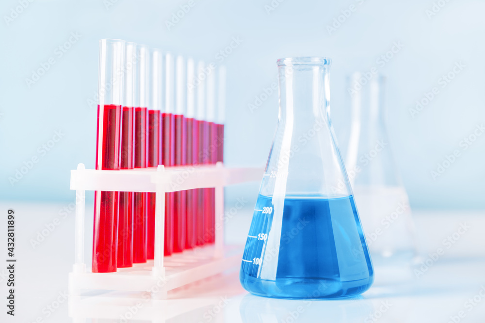 Set of test tubes and flask Set of test tubes and flask