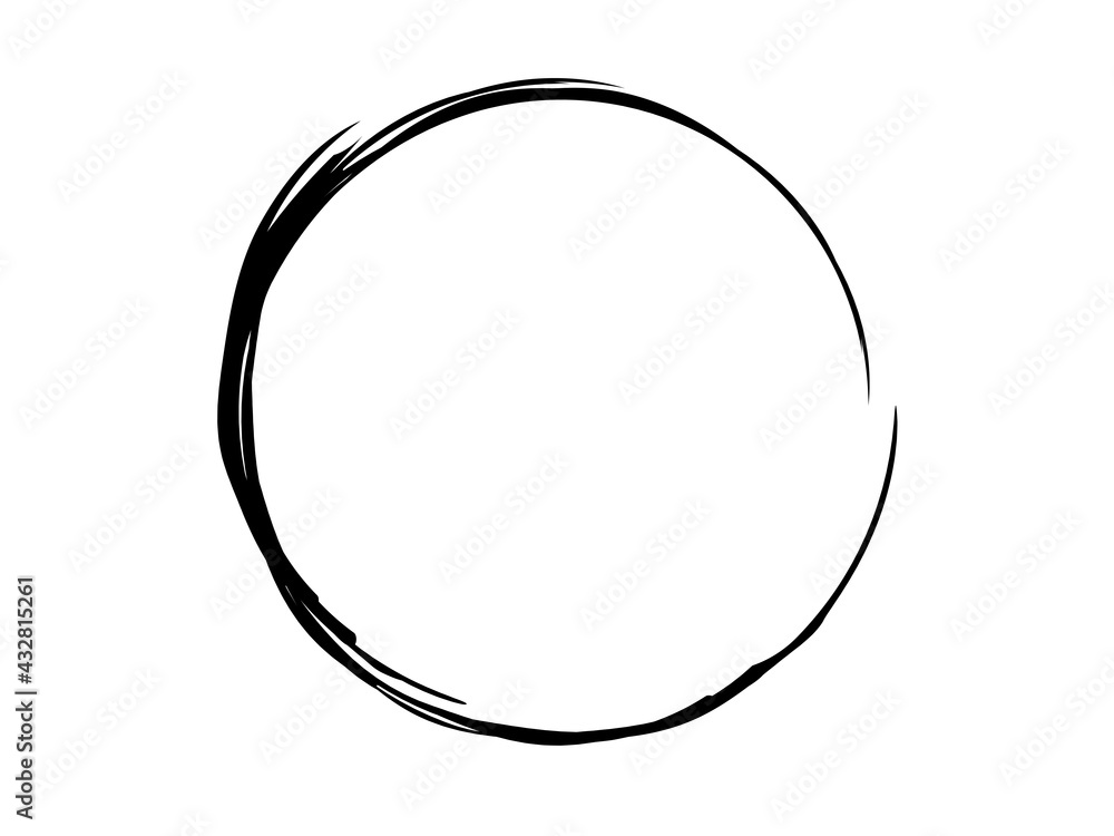 Grunge black isolated circle made of black ink.Grunge oval marking element. Grunge black isolated circle made of black ink.Grunge oval marking element.