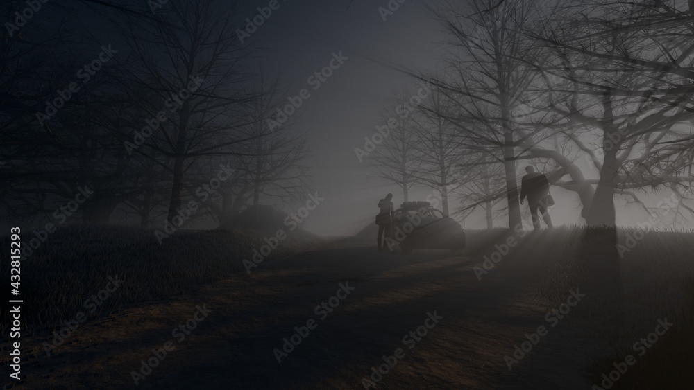 Fototapeta premium fog in the forest