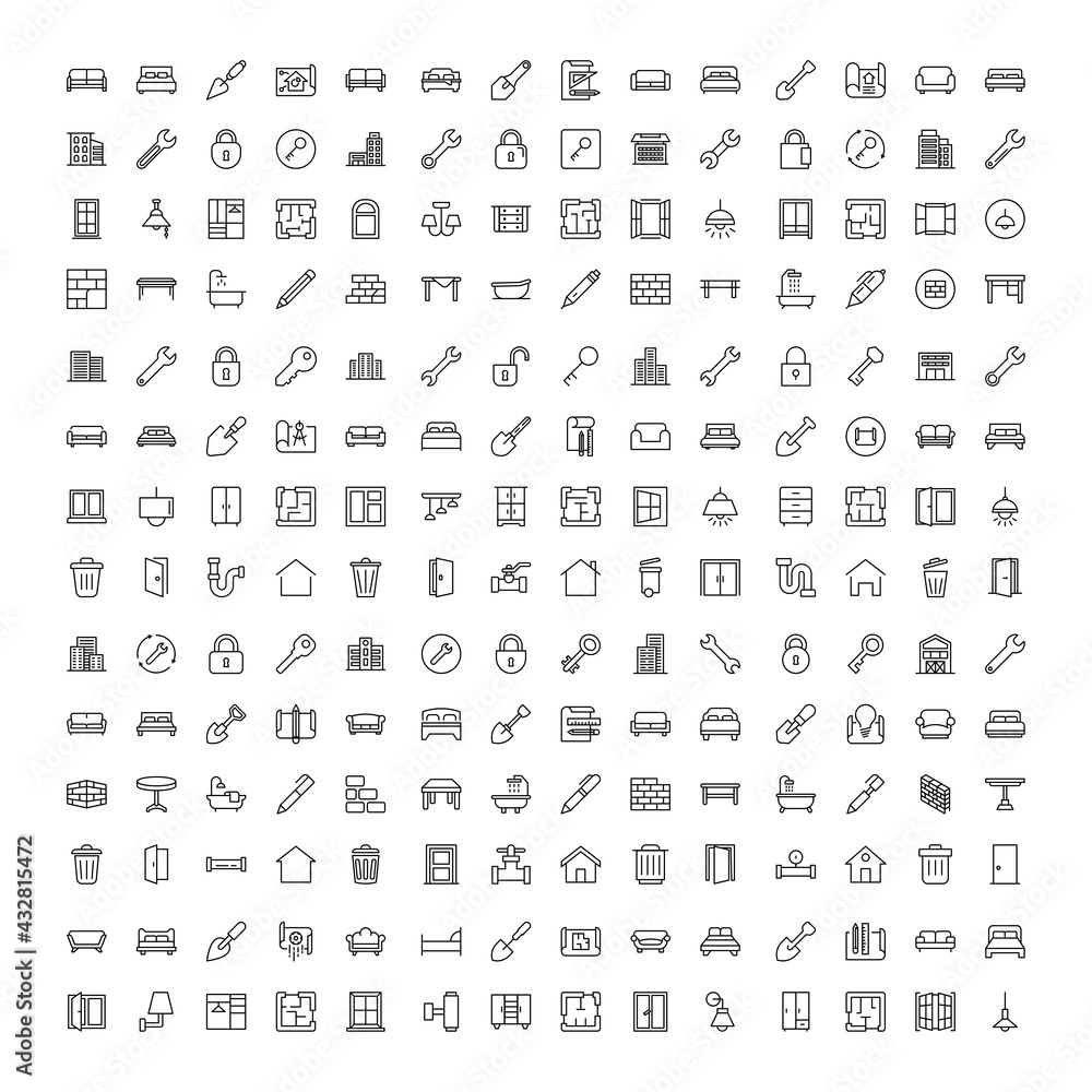 House icon set. House icon set.