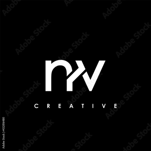 NV Letter Initial Logo Design Template Vector Illustration