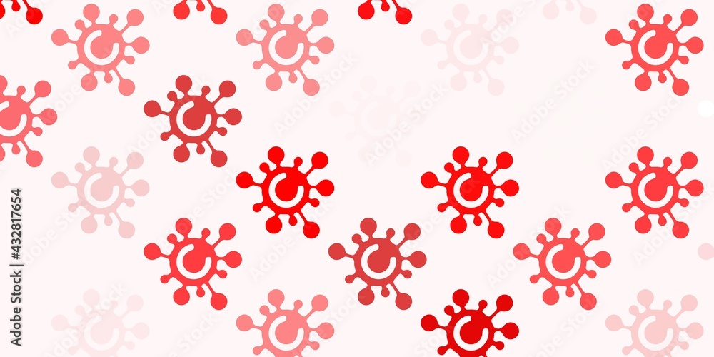Light Red vector template with flu signs.
