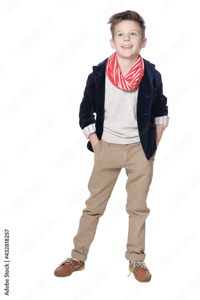 boy posing isolated on white background boy posing isolated on white background