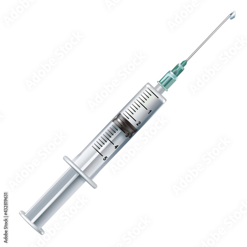 Isolated syringe. Vector illustration