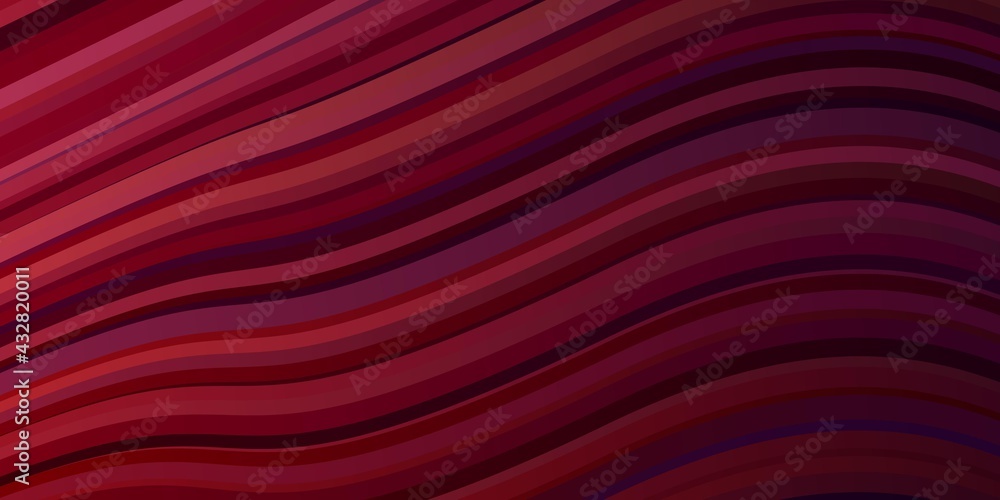 Dark Pink, Red vector pattern with curved lines. Dark Pink, Red vector pattern with curved lines.