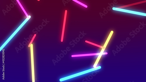 Abstract colorful neon light background.