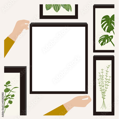 Picture Frame  Hands   Gallery Decoration Message Board   Information Box  Wall 