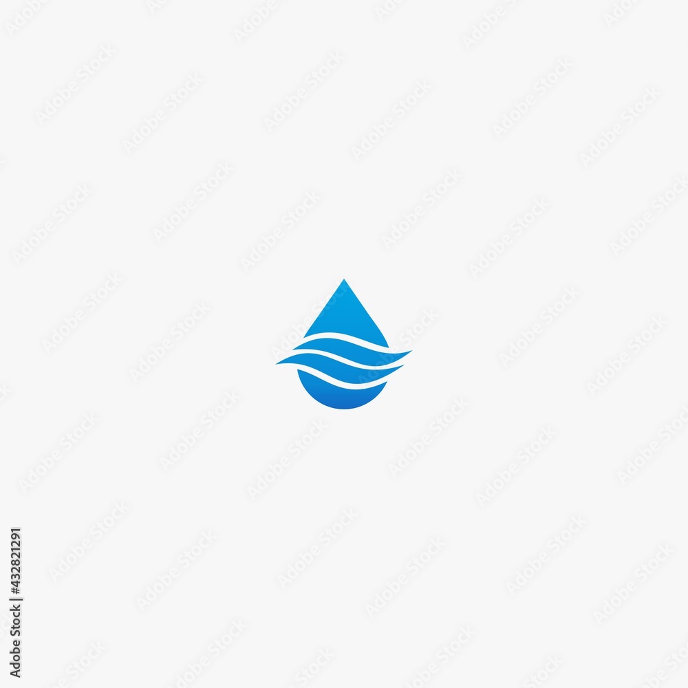 Fototapeta premium water drop logo icon