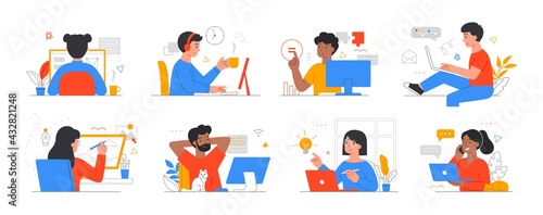 Working at home, coworking space