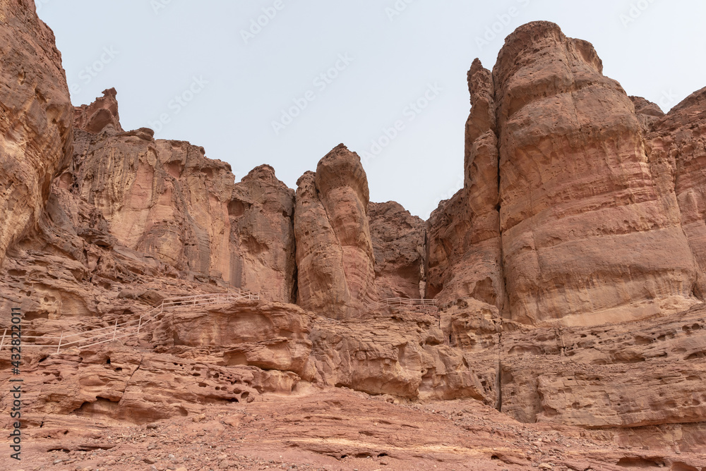 Solomon's Pillars in Timna Park near Eilat in southern Israel
Solomon's Pillars in Timna Park near Eilat in southern Israel