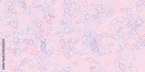 Light blue, red vector pattern with abstract shapes.
