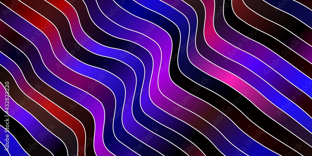 Dark Pink, Red vector template with curved lines. Dark Pink, Red vector template with curved lines.