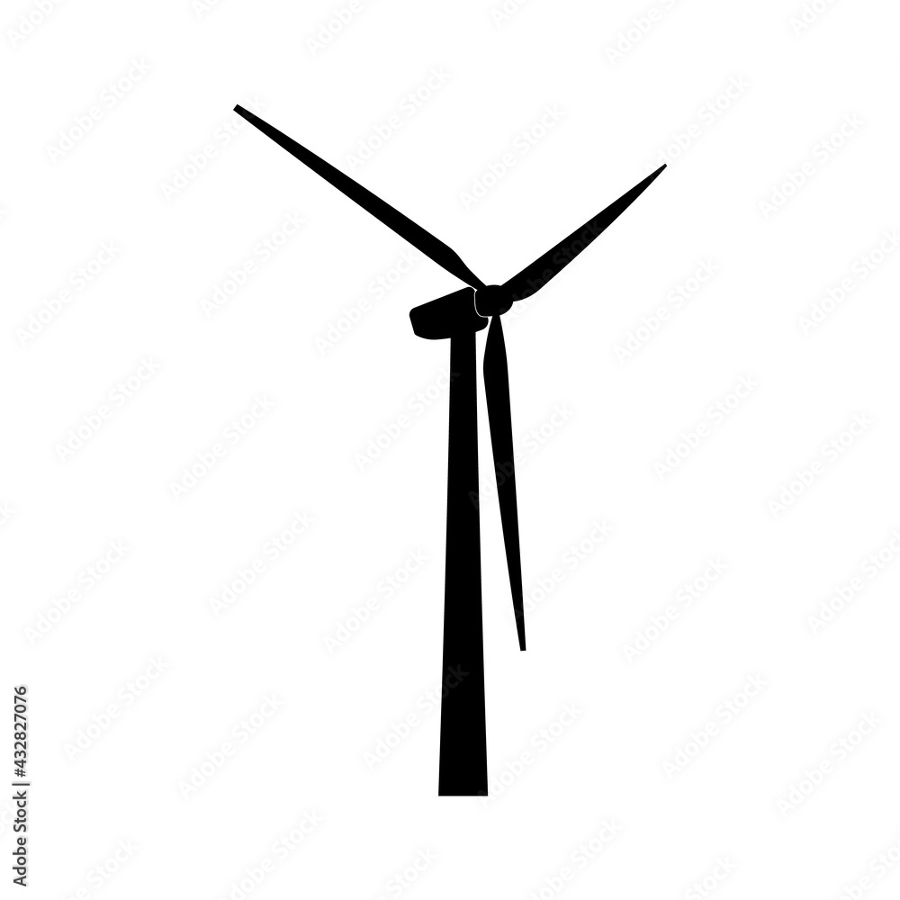 Wind turbine, production of environmentally friendly electricity. Vector image. Wind turbine, production of environmentally friendly electricity. Vector image.