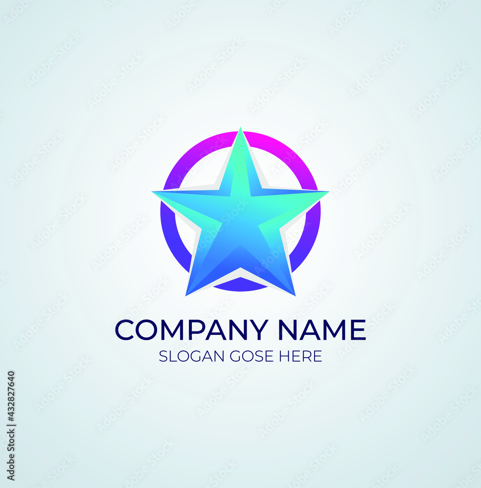 Modern abstract star logo mark Modern abstract star logo mark