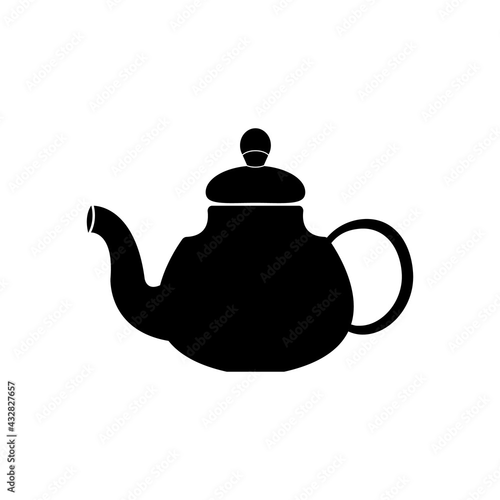 The tea pot is very convenient and beautiful. Vector image. The tea pot is very convenient and beautiful. Vector image.