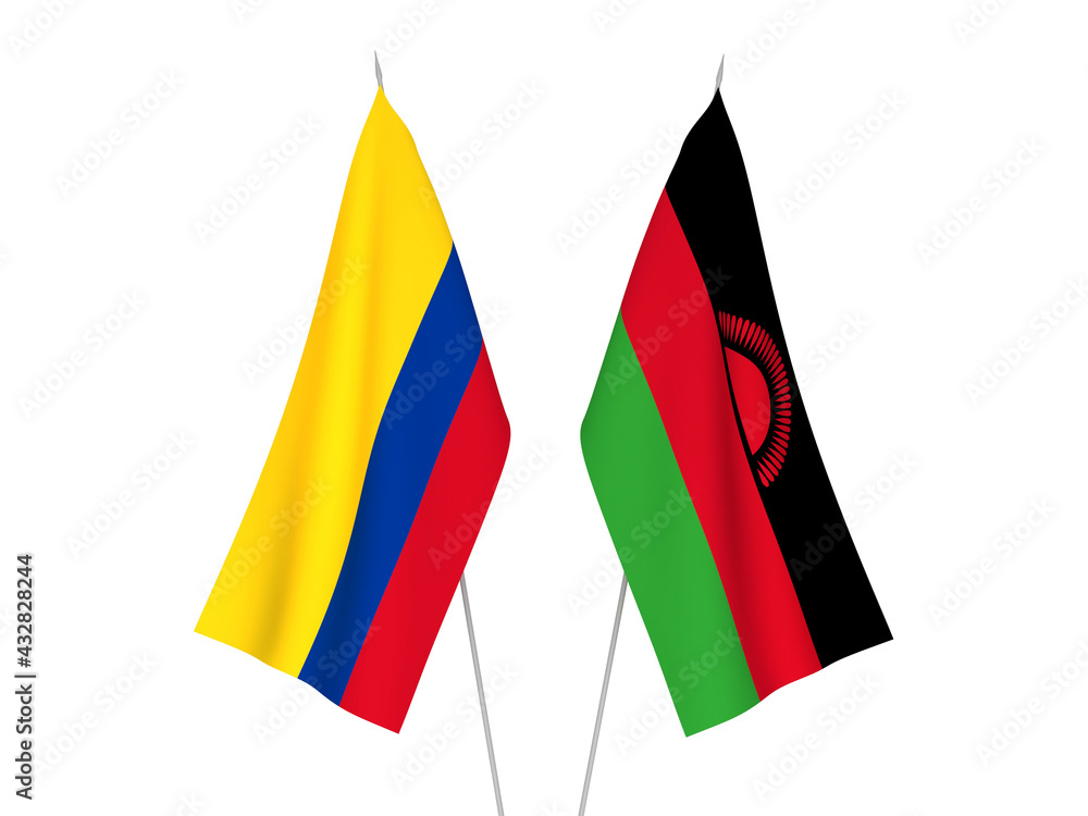 Colombia and Malawi flags Colombia and Malawi flags