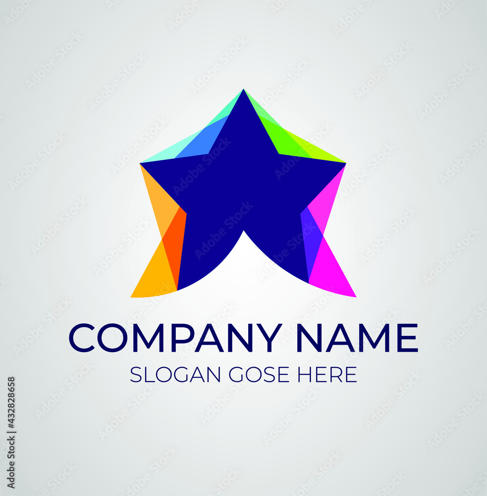 Obraz premium Modern abstract star logo mark । A logo
