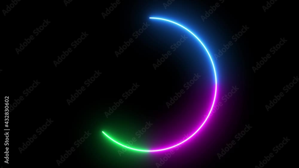 colorful glowing neon lights circle modern animated background colorful glowing neon lights circle modern animated background