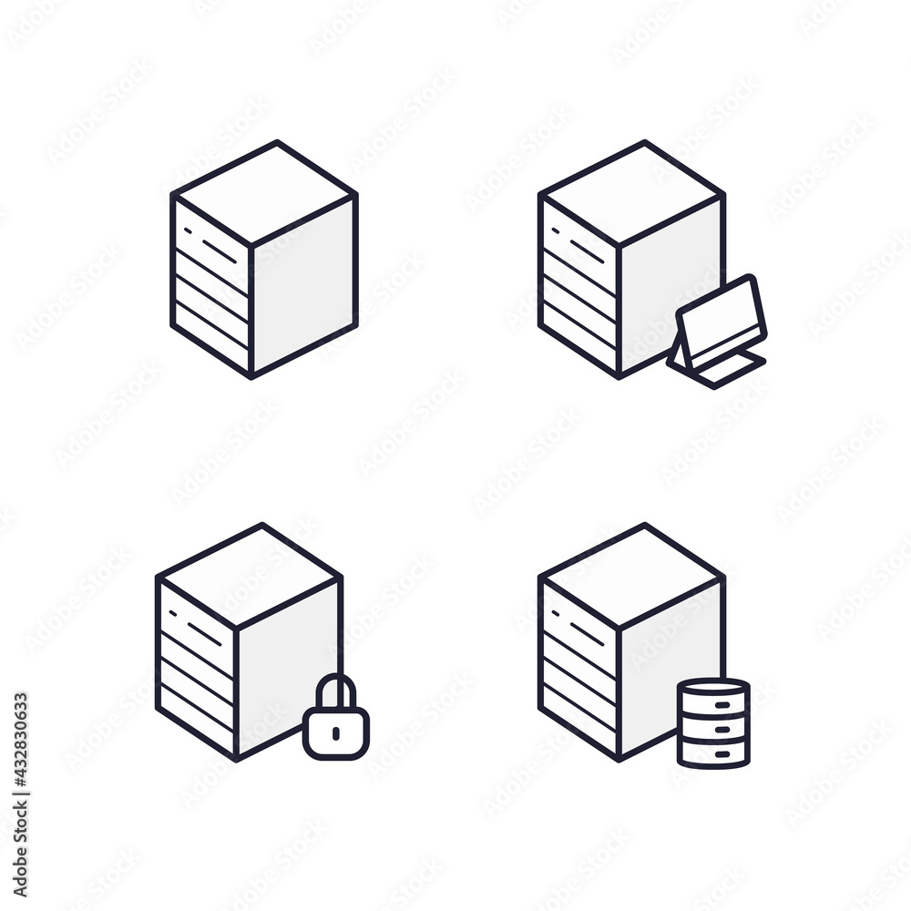 サーバ アイコン イラスト セット サーバ アイコン イラスト セット