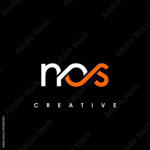 NOS Letter Initial Logo Design Template Vector Illustration