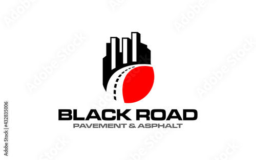 Illustration graphic vector of Asphalt repair, roadwork, pavement logo design template