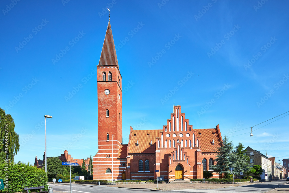 Fototapeta premium old traditional church building in denmark
