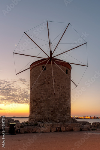 Rhodes Windmill at Sunrise