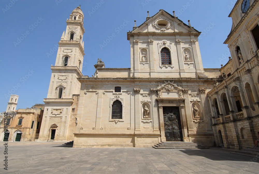 The Metropolitan Cathedral of Santa Maria Assunta is the main Catholic place of worship in Lecce. It is located in Piazza del Duomo and is in the Baroque style of Lecce