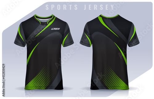 t-shirt sport design template, Soccer jersey mockup for football club. uniform front and back view.