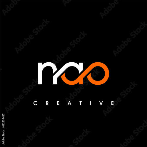 NAO Letter Initial Logo Design Template Vector Illustration photo