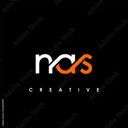NAS Letter Initial Logo Design Template Vector Illustration photo