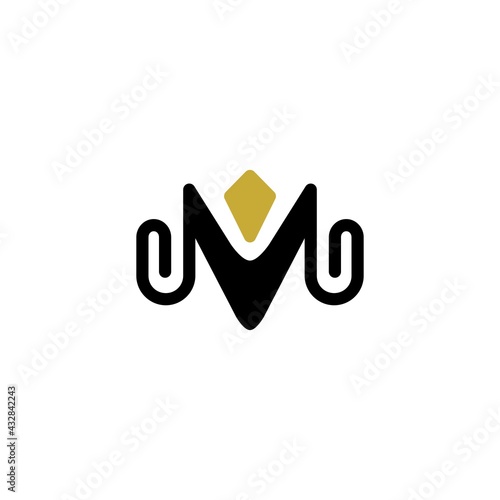 M letter logo with simple and luxurious style, suitable for hotel, jewelery shop, fashion or any business.