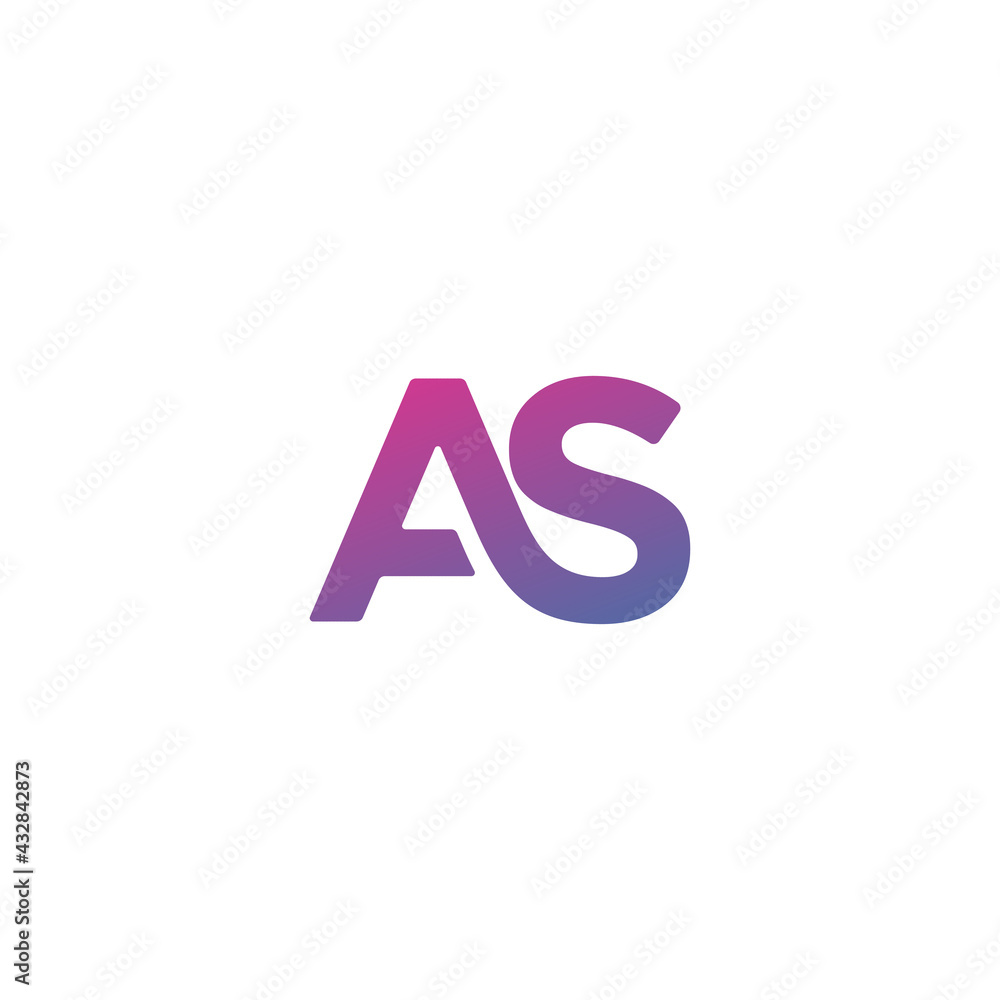 Initial letter AS logo design vector Initial letter AS logo design vector