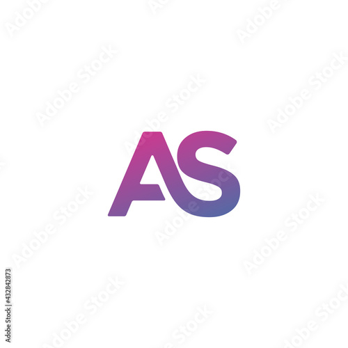 Initial letter AS logo design vector