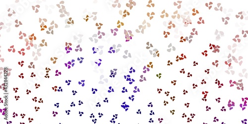 Light multicolor vector backdrop with chaotic shapes.