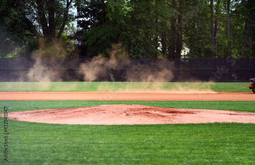 Photography baseball on the field