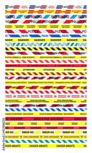 Pack de rubans de signalisation Français